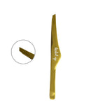 Gold slanted eyebrow tweezers